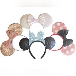 Disney Minnie Mouse Ears Headband Lot Of 4